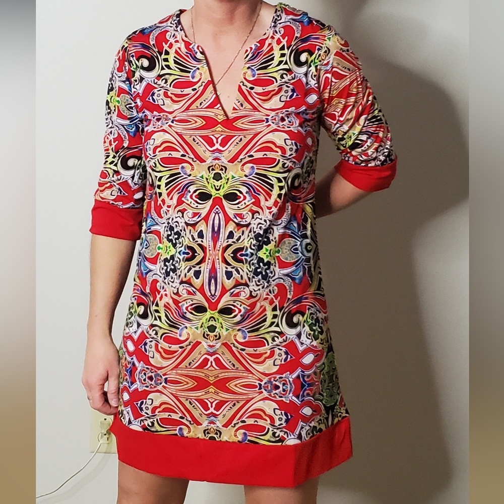 Colorful Patterned Dress - Picture 5 of 5
